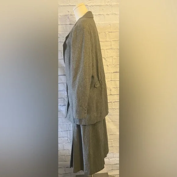TOGETHER Women’s 2 PC Suit Gray Speckled Wool Blend Tweed  Size 14 - Picture 11 of 16